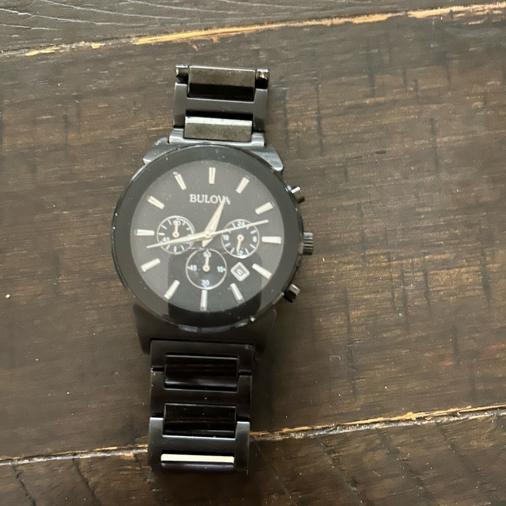 Bulova Dark Tone Chronograph Watch